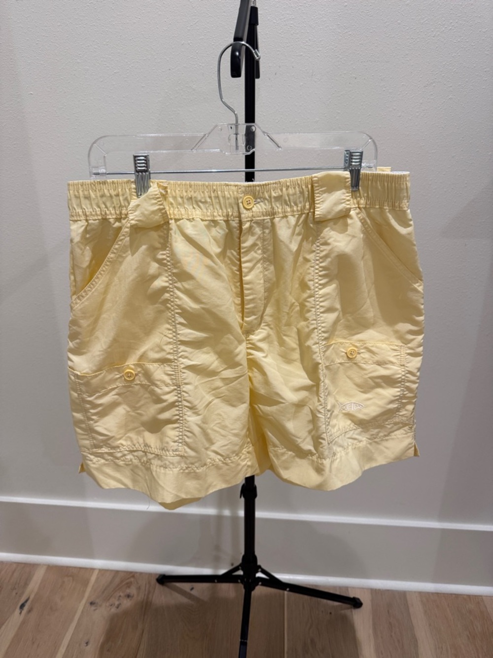 AFTCO Pale Yellow Fishing Shorts